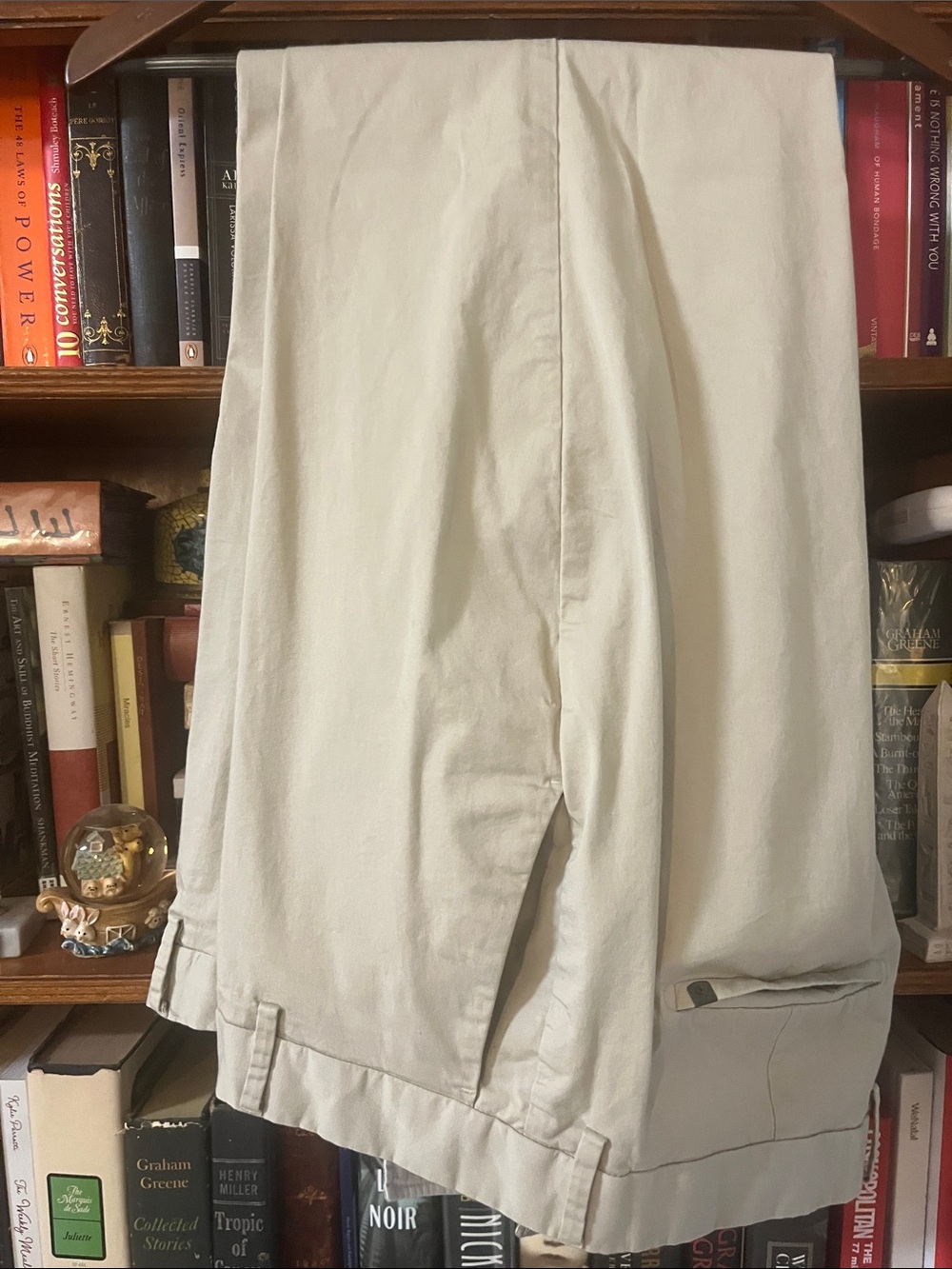 Men's Classic Cream Lightweight Chino Pants - Straight Fit 5.5 oz